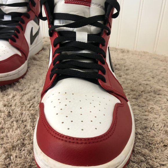Nike Air Jordan Mid 554724173 Size 10 White/Gym Red-Black main image 7